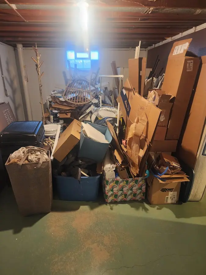 Roll-off dumpster container at job site for 6 Yard Dumpster Rental in Littlefield